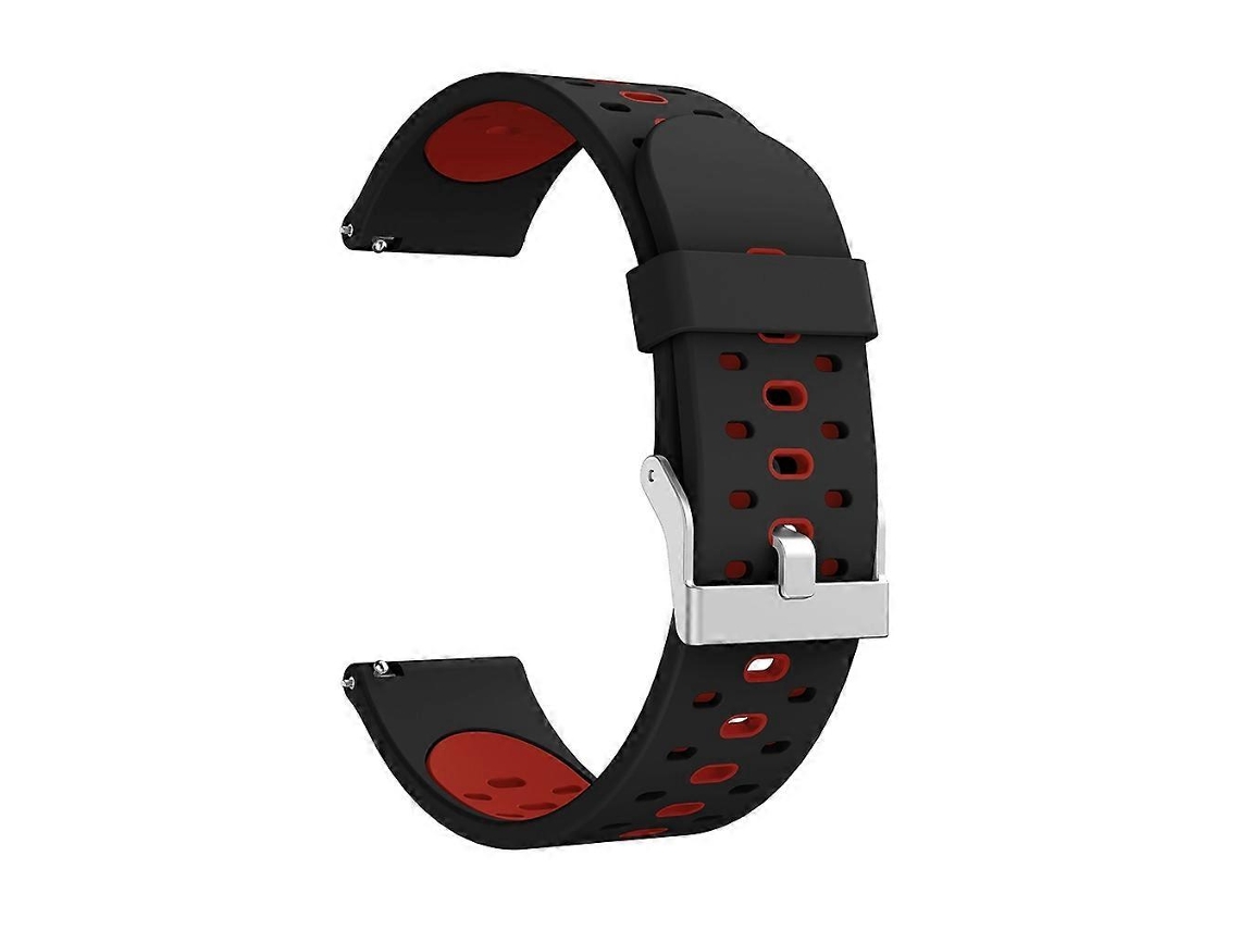 Pulseira De Silicone Com Três Fileiras De Furos Para Samsung Galaxy Watch 3 De 41 Mm (preta)