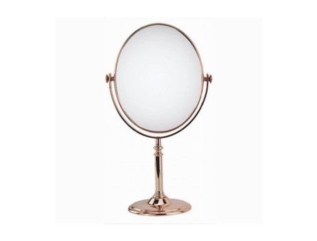 Acessório de banheiro dourado feminino espelho de mesa de maquiagem 28 cm oval 69416