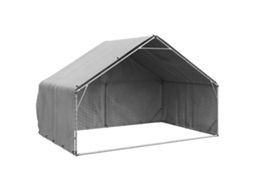 Vidaxl Canil Ao Ar Livre Com Cobertura 3x2x1,9 M Aço Galvanizado