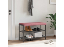 Vidaxl Almofada De Banco Veludo Rosa Profundidade 35 Cm