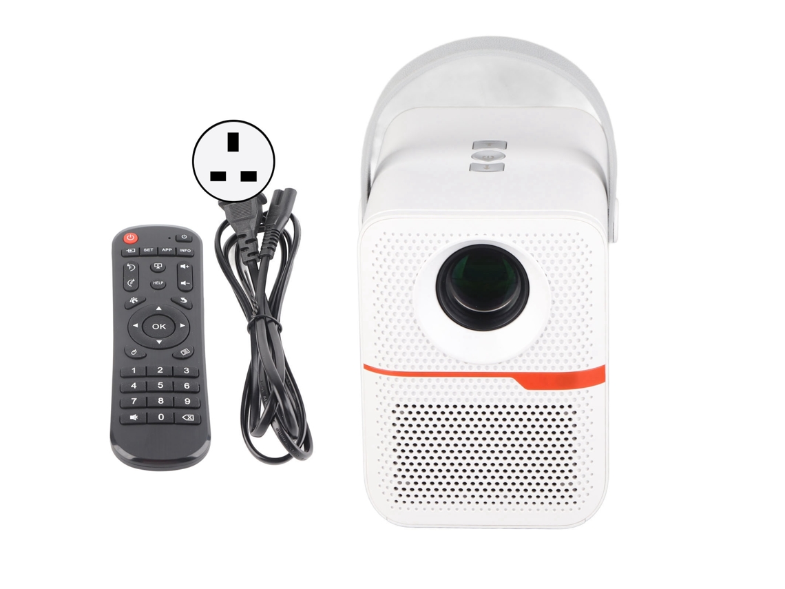 Projetor Portátil EOOCOO 1080p, decodificação 4k, 150 Lumens