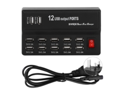 Painel de Carregamento Rápido 12 Portas Usb para Casa