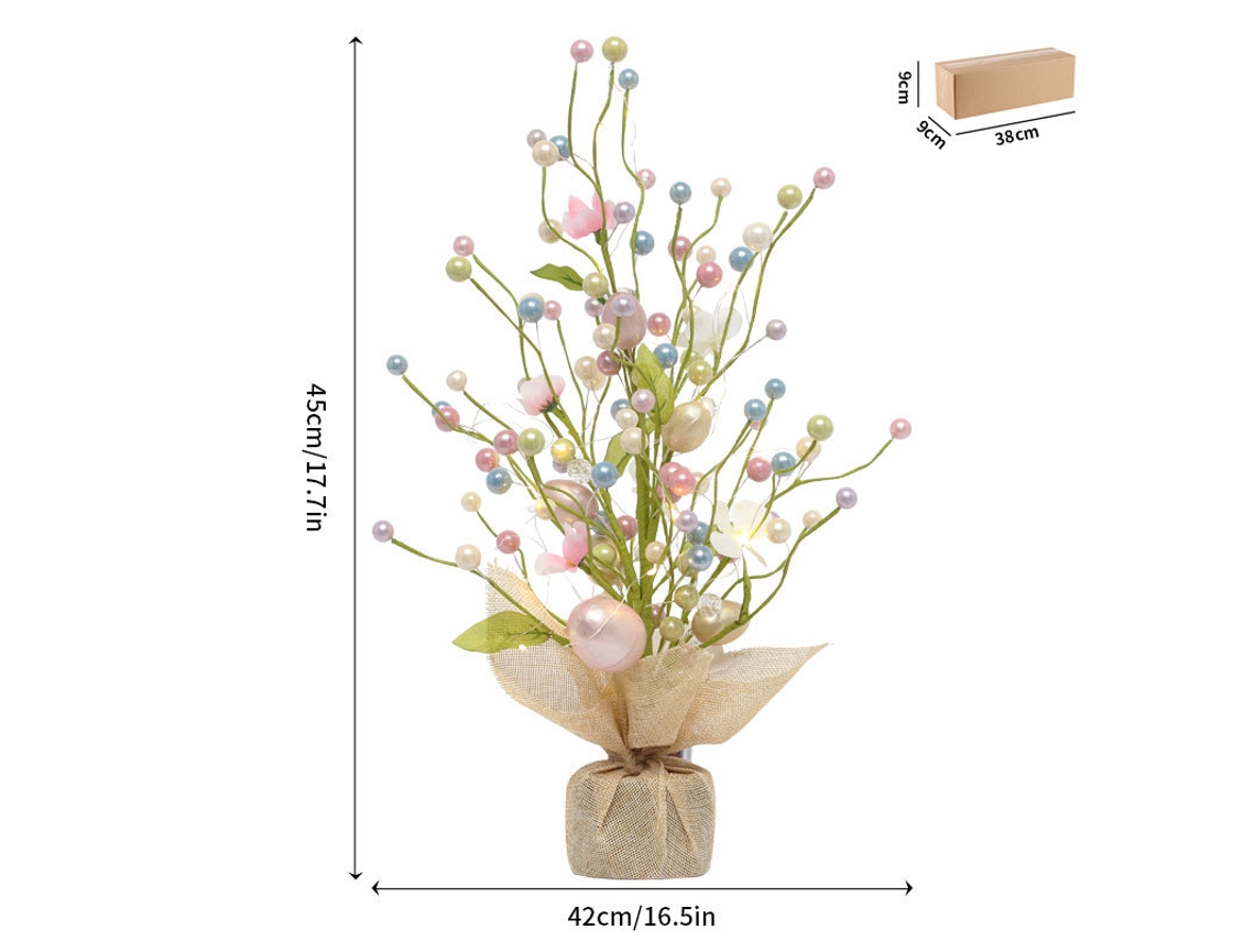 1 Pc De Decoração De Árvore De Páscoa Decoração De Ovo Criativo Led Decoração De Janela De Mesa De Árvore De Páscoa Decoração De Ovo L