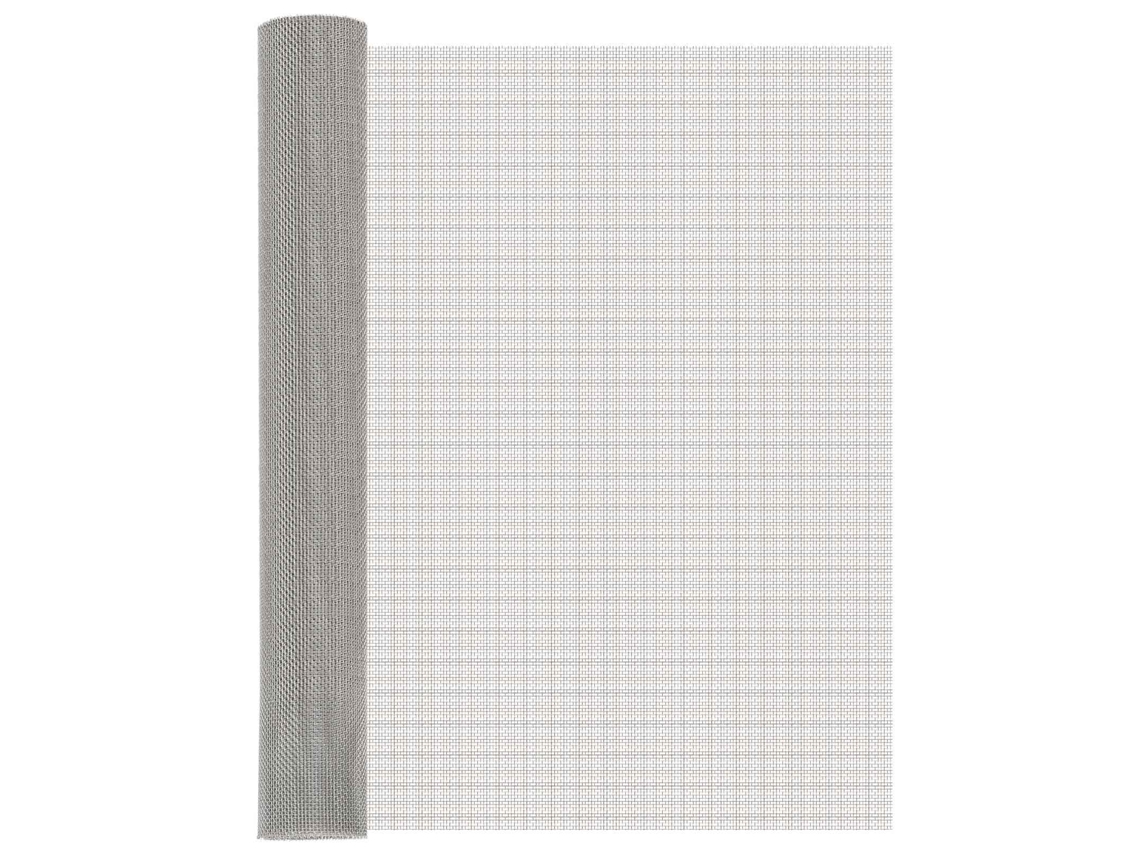 Vidaxl Tela De Malha 80 X 500 Cm 8 Mesh Aço Inoxidável 201 Prateado