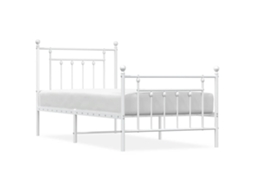 Bed Frame, Bed Frames Vidaxl Branco Aço (90 X 200 Cm)