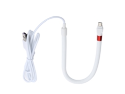 Cabo micro USB portátil de carga rápida com suporte flexível, branco | S/MARCA