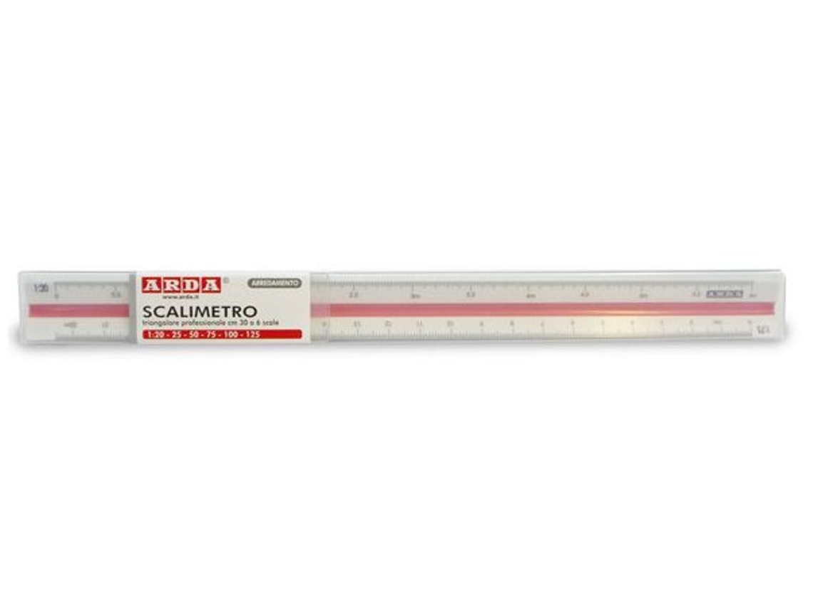 ARDA 110 cirterio Régua graduada 300 mm Plástico Vermelho, Branco 1 unidade(s)
