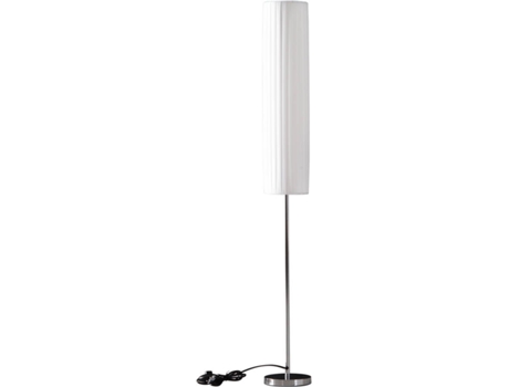 HOMCOM Candeeiro de Pé Moderno com Base de Aço Inoxidável Cor Branca 120cm