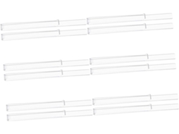 Conjunto de 6 pares de clipes de fixação para prateleiras Score com design robusto e compacto.