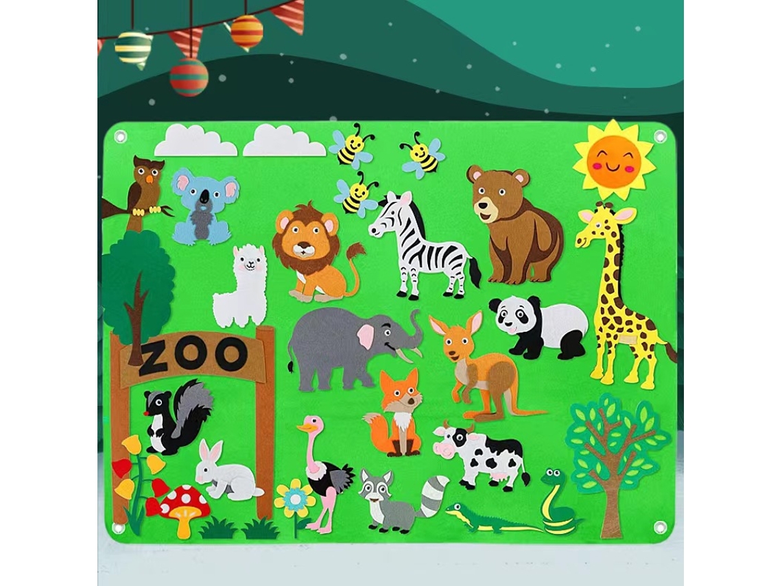 Quadro De Feltro Infantil, Com 3,3 Pés, Adequado Para Atividades Na Pré-escola E No Jardim De Infância Hexinyigjly