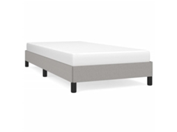 Estrutura de Cama Tecido Cinzento Claro MAISON EXCLUSIVE (90x190 cm)