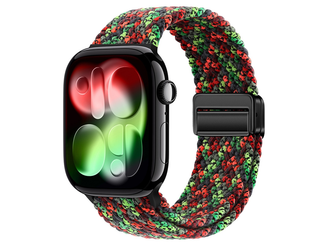 Bracelete Para Apple Watch 38/40/41/42mm Vermelho-verde Cuich
