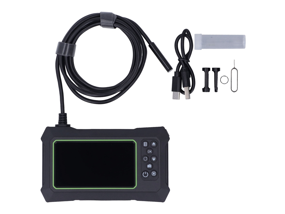 Endoscópio Industrial Dual Lens 1080p Impermeável Ip67 Câmera Inspeção 5m Abs 4.3 Polegadas