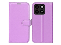 Capa De Celular De Couro Com Flip Horizontal E Textura De Lichia Com Suporte