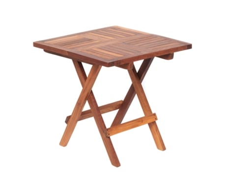 Mesa pequena de madeira de teca Zenkooi Ol01360 50x50cm