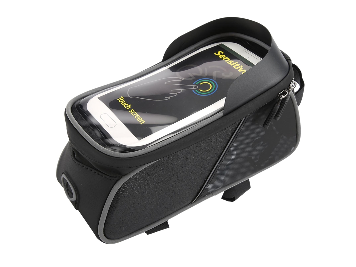 Bolsa Do Tubo Superior De Bicicleta Impermeável Tpu Com Tela Tática Sensível Para Telefone Montado No Marco Dianteiro