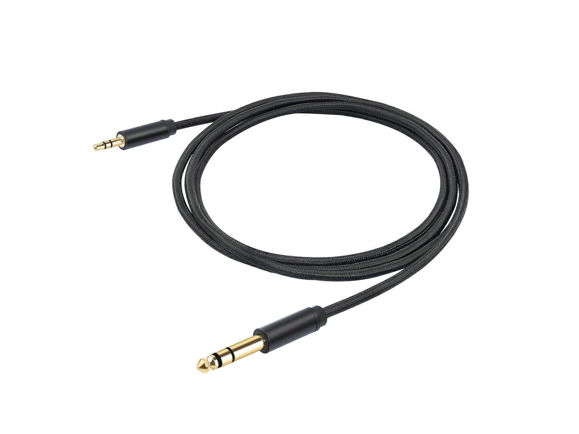 Cabo flexível bidirecional de 3,5 mm para conector macho de 6,35 mm em nylon e metal LALAMOLI (3,5 mm)