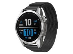 Bracelete para Garmin XIAOMOYU Fenix 8 / 7s / 6s / 5s Metal Milanês Ajuste Rápido Preta (20mm)