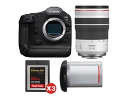 Eos R1 + Rf 70 200mm F/4 L Is Usm + 3 Sandisk 64gb Extreme Pro Cfexpress Type B + Canon Lp e19 + Ebook “20 Dicas para Fotos Que Impressionam” CANON