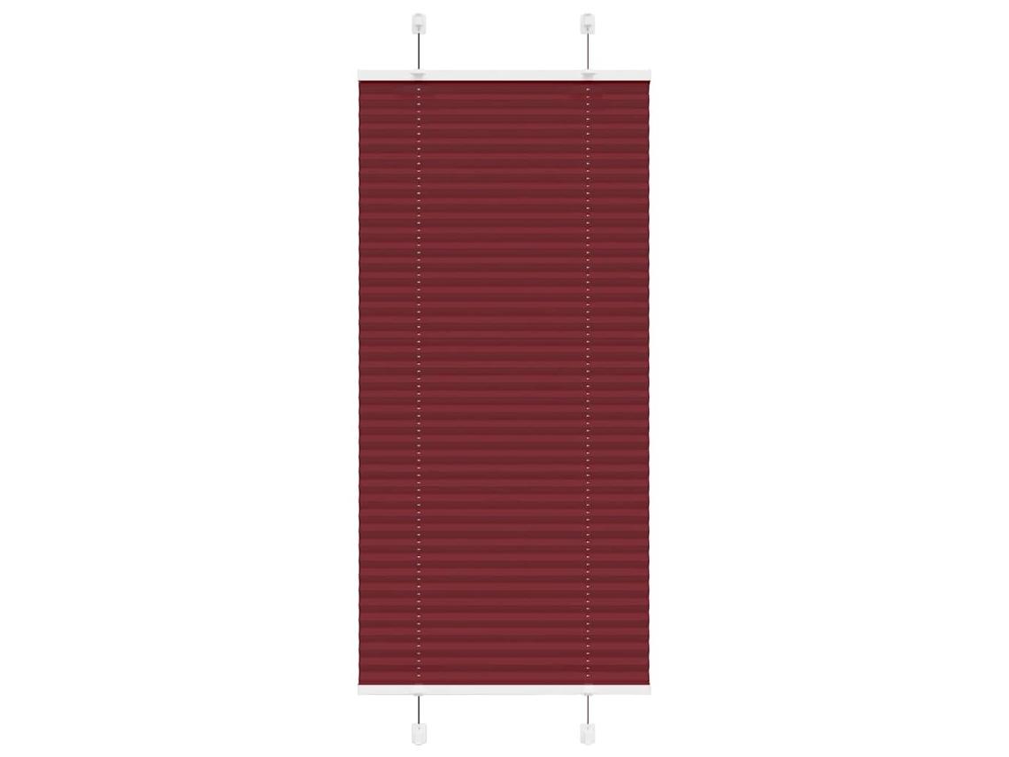Vidaxl Plissado Cego Bordéus Vermelho 55x150 Cm Largura Tecido