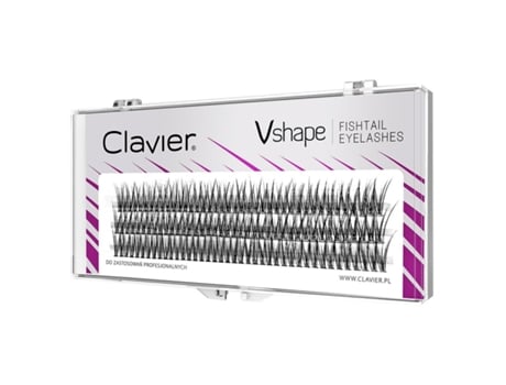 Cílios Fishtail Clavier Vshape 14mm Efeito Excepcional, Durabilidade, Alongamento Natural Para Um Olhar Encantador.