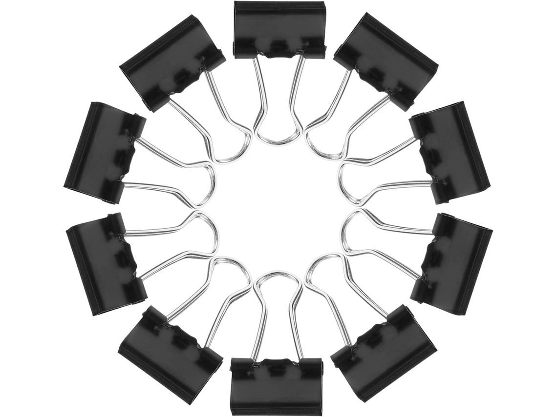 Clips De Aço Inoxidável Preto, Pacote Com 100 Unidades, Resistentes À Ferrugem, Para Professores E Marcadores De Livros