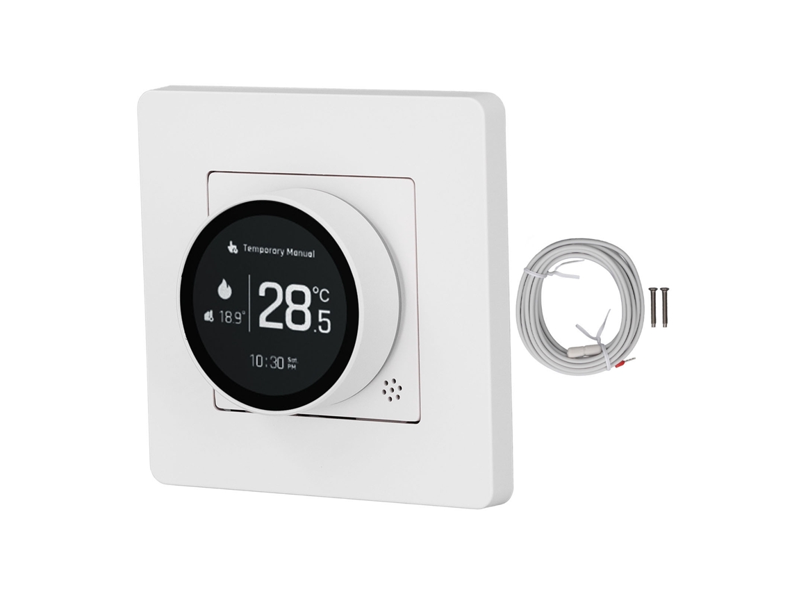 Veloriskku-termostato Inteligente Zigbee Para Calefacción Eléctrica Com Aplicativo Móvel, Programação E Tela Lcd 95-245vac Branco