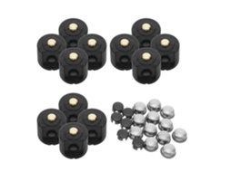 Conjunto De Tampas Metálicas Prateadas Para Interruptor De Lanterna Led