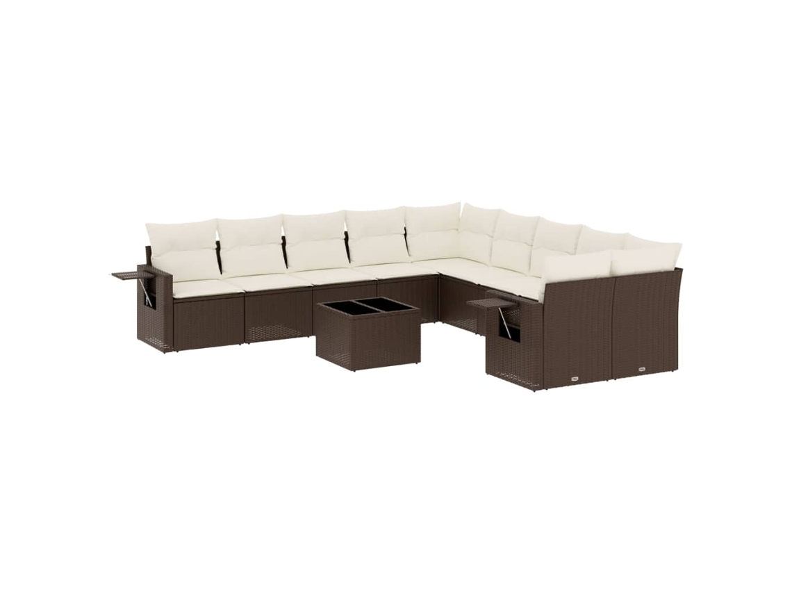Garden Sofa Set, Garden Sofa Sets Vidaxl Marrom Rattan / Vime (n/a)