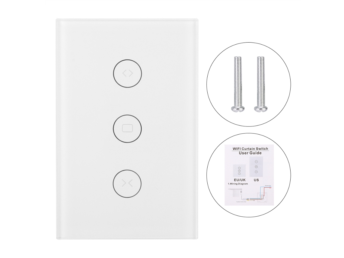 Interruptor De Cortina Wifi Inteligente Laxiscreed Para Controlo Por Voz Compatível Com Amazon Alexa