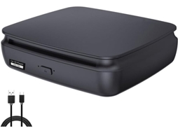 Leitor De Cd Externo Com Usb E Suporte Para Uso Em Carro Casa, Leitor De Dvd Portátil Na Cor Preta, Construção Robusta