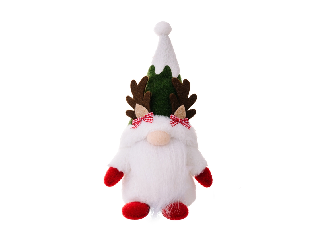 Laxiscreed Rena De Natal Com Chifres, Laço E Chapéu Festivo Para Decoração Natalícia