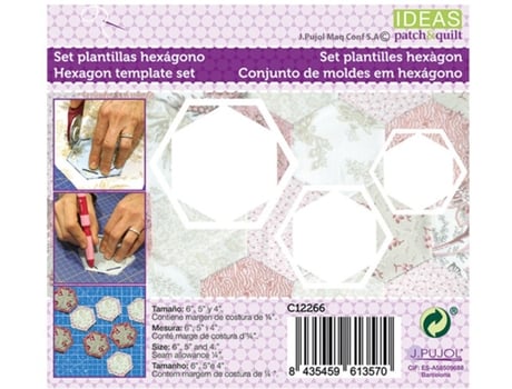 Conjunto de Réguas Héxagono 4 5 e 6 Polegadas IDEAS