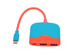 Adaptador para Interface Multimedia Hd 3 e Hub Dock de 1 Porta para Switch