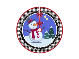 Saia Para Árvore De Natal Jul-semesterdekoration Printed Trädbottendekoration Party Jul Qj Tree Skirt-19-aquaforge