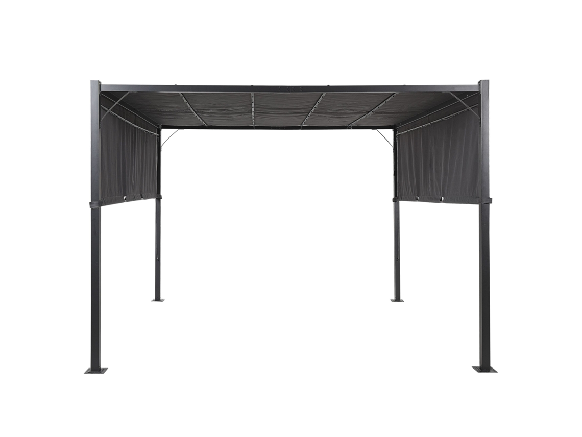 Pérgula De Jardim Led Parga Metal 310 Cm 310 Cm Cinzento Escuro