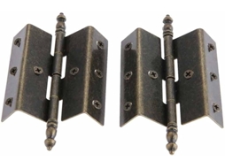 Puxadores De Porta Com Fecho Em Aço Inoxidável, 2 Peças, Bronze Antigo, Dobradiça Coroa Para Armário, Mala, Dobradiças