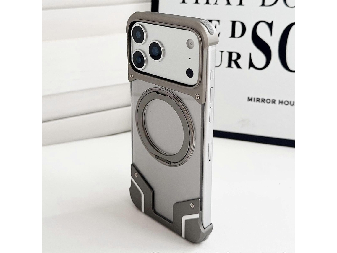 Capa Magnética Armor Compatível, Colorida, Sem Moldura, Com Rotação De 360°, Para Iphone 17 Pro.