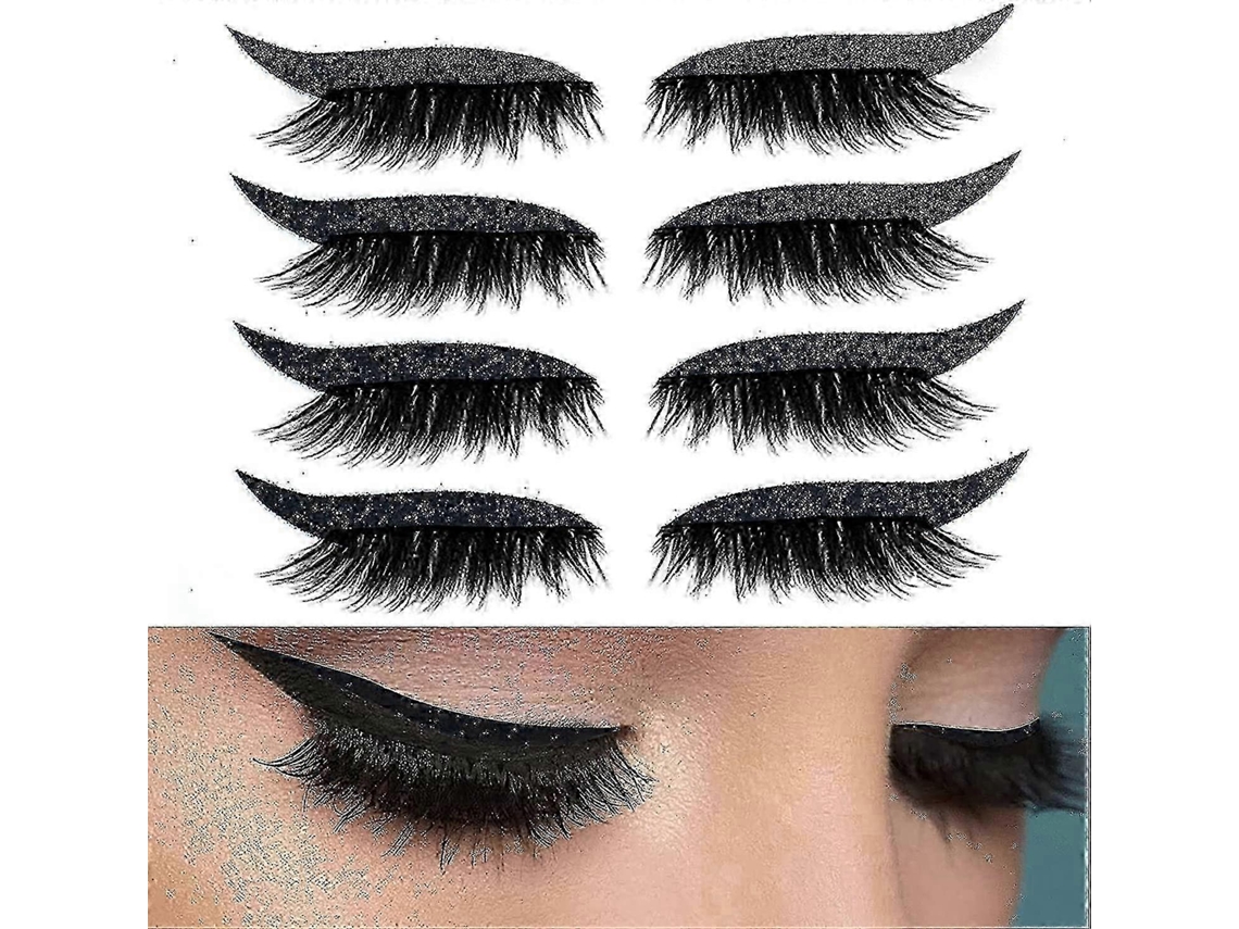 Pares De Adesivos De Cílios Reutilizáveis ​​com Glitter, Fita Adesiva Invisível Para Maquiagem. VONKELIOS