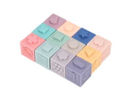 Primerox 12 Blocos Macios de Construção Sensory com Textura Suave para Bebê 6m+