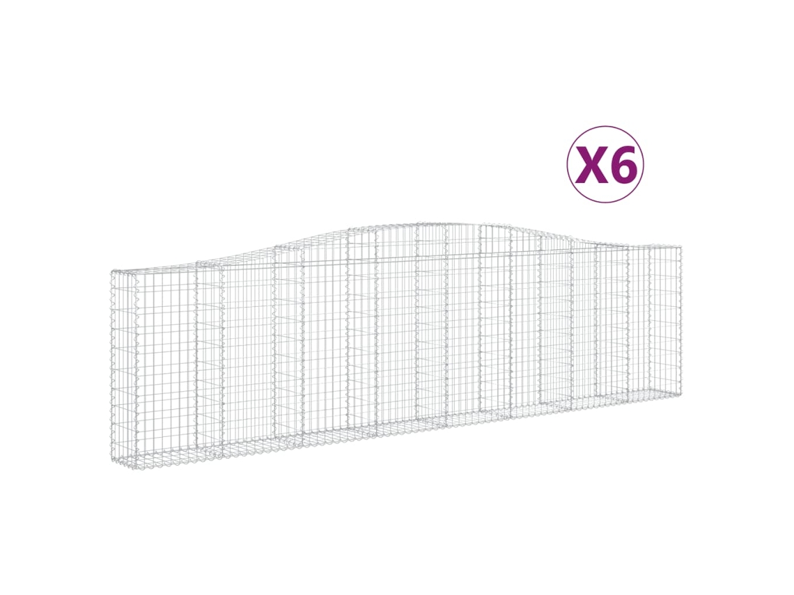 Gabion Basket, Gabion Baskets Vidaxl Prateado Ferro (400 X 30 X 100/120 Cm)