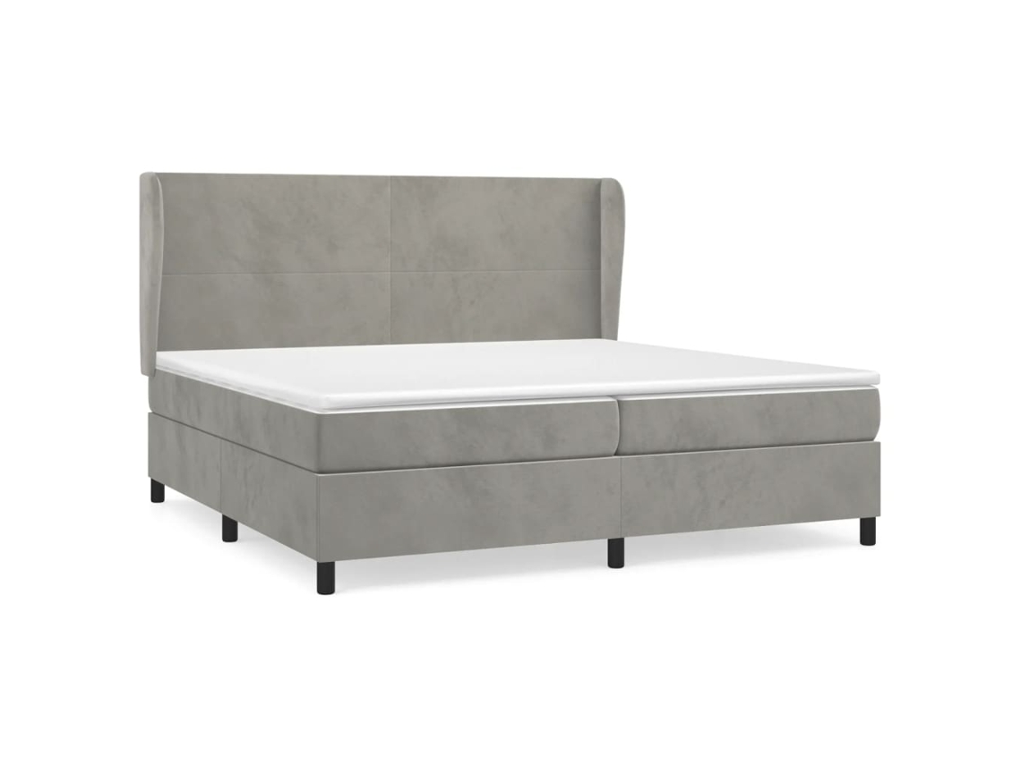 Box Spring Bed, Box Spring Beds Vidaxl Cinzeto Veludo (200 X 200 Cm)