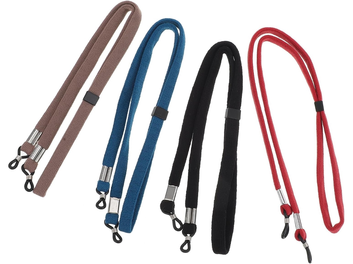 Conjunto De 4 Cordões Elásticos Ajustáveis Para Óculos, Antiderrapantes E Multiuso.