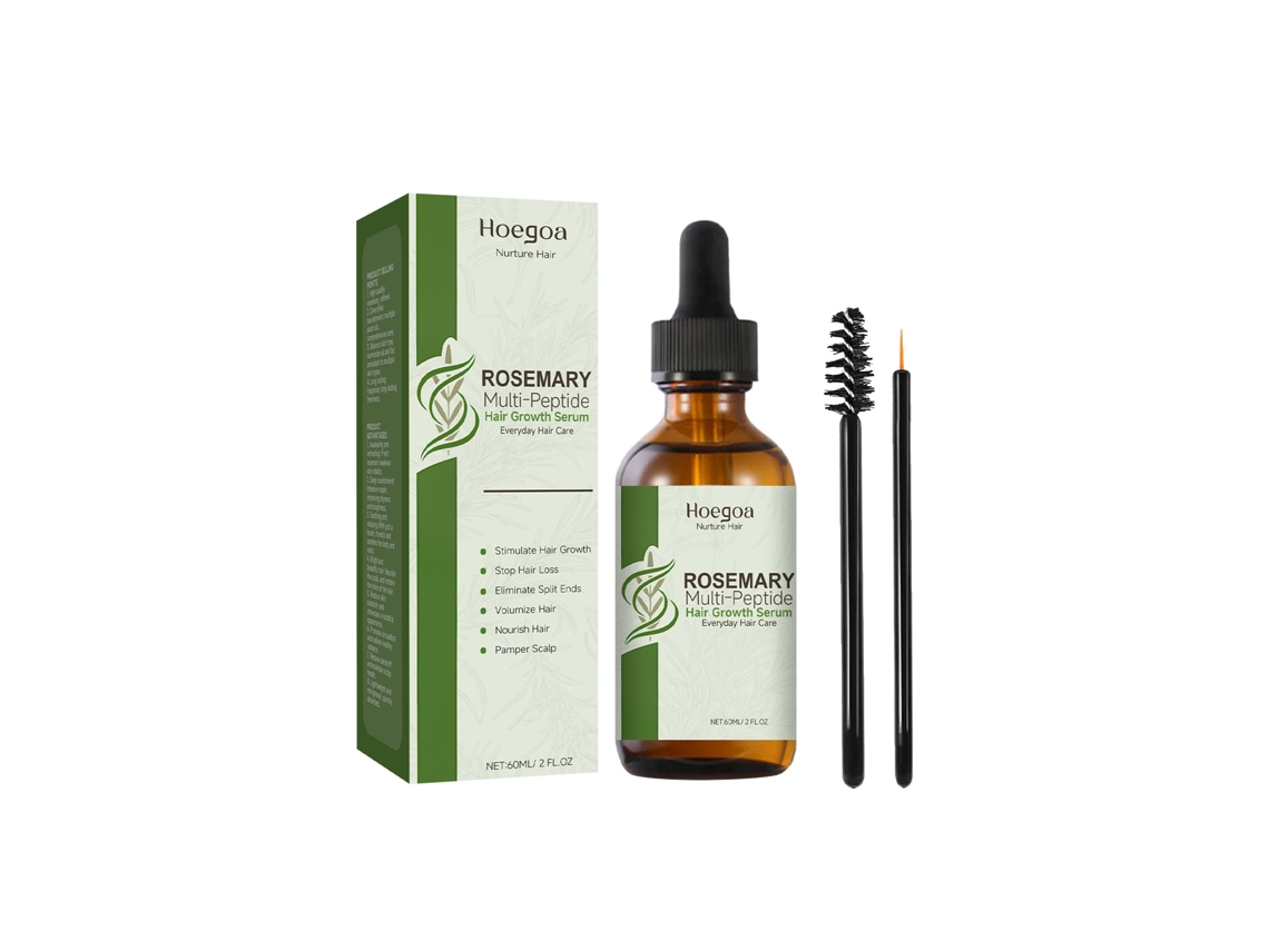 Essência Capilar Hoegoa Rosemary Peptide para Hidratar, Reforçar, Nutrir e Controlar Frizz em Cabelos Secos LAXISCREED