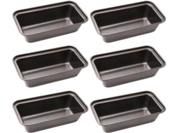 Conjunto De 6 Formas Para Pão E Bolos, Em Aço Carbono, Revestimento Antiaderente, Para Forno, Confeitaria E Preparo Doméstico