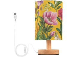 Luminária de cabeceira moderna Kll, modelo orquídea peônia amarela, ideal para escrever, estudar ou...