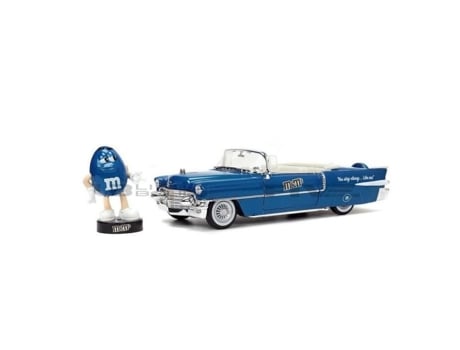 Carro Da Coleção em Miniatura JADA TOYS 1/24 Cadillac Eldorado com M&M'S Blue Figure 1956 Blue 33726Bl