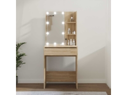 Vidaxl Toucador Com Leds 60x40x140 Cm Carvalho Sonoma