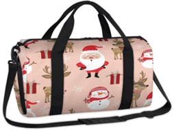 Bolsa MARCA de Natal com desenho animado 45x21x23cm tecido poliéster