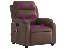 Massage Recliner Chair, Massage Recliner Chairs Vidaxl Marrom Couro Artificial